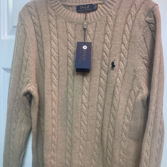 Polo Ralph Lauren Wool Cable Knit Sweater.  New, never worn.NWT.  Men's Medium - Picture 3 of 4